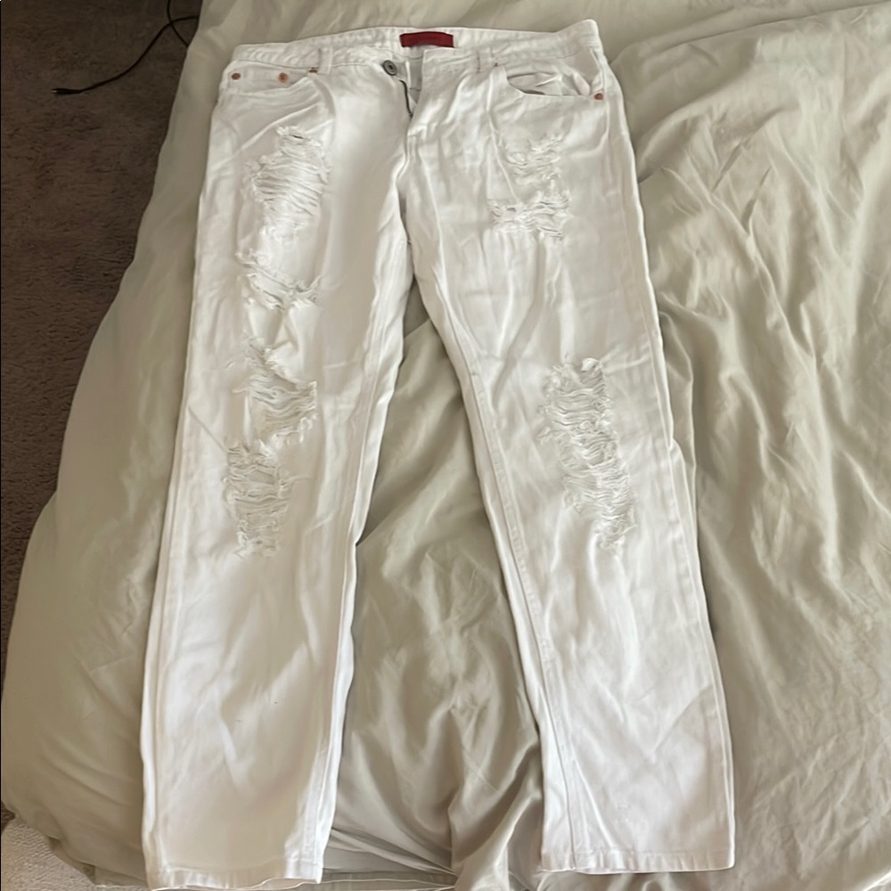 White Distressed Jeans Signature8